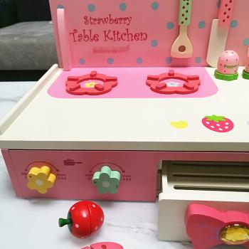 360Home Rosa Erdbeere Replik Kinder Spieltisch Spiel Küchentisch